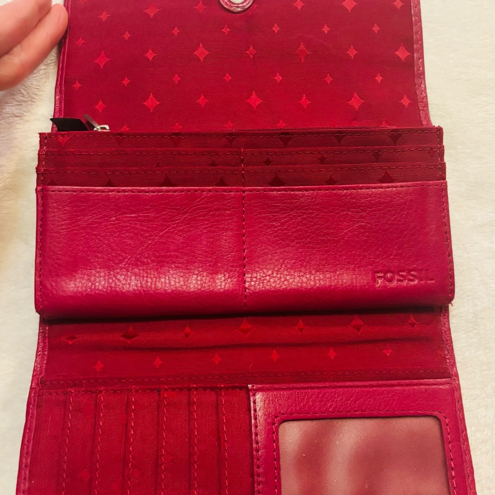 Fossil Maddox Marlow Leather Trifold Wallet, Beautiful Condition EUC - Picture 6 of 12